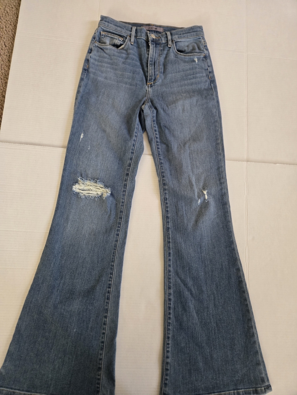 JOES Women's Distressed Flared Jeans - Blue